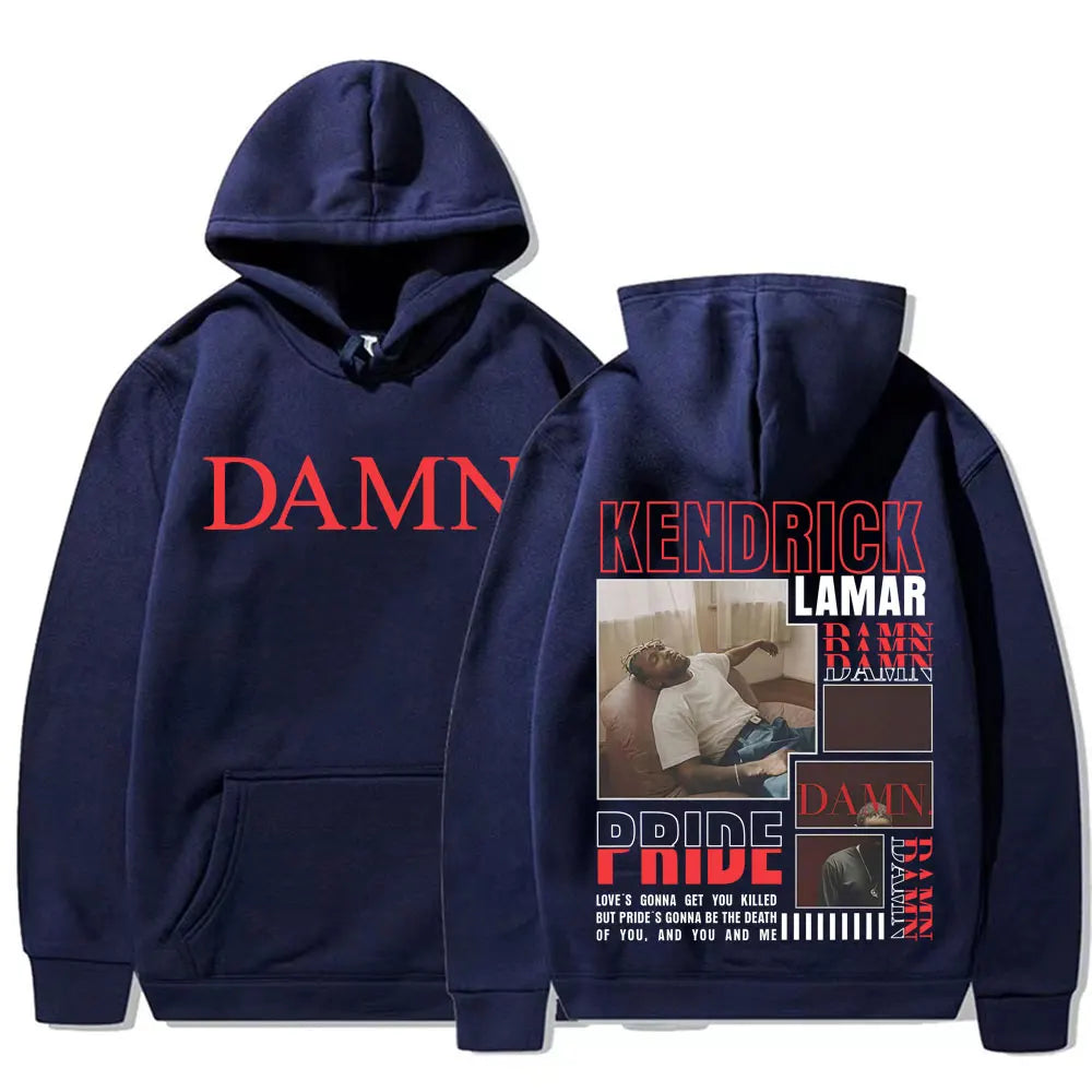 Kendrick Lamar Damn Album Cover Print Hoodies