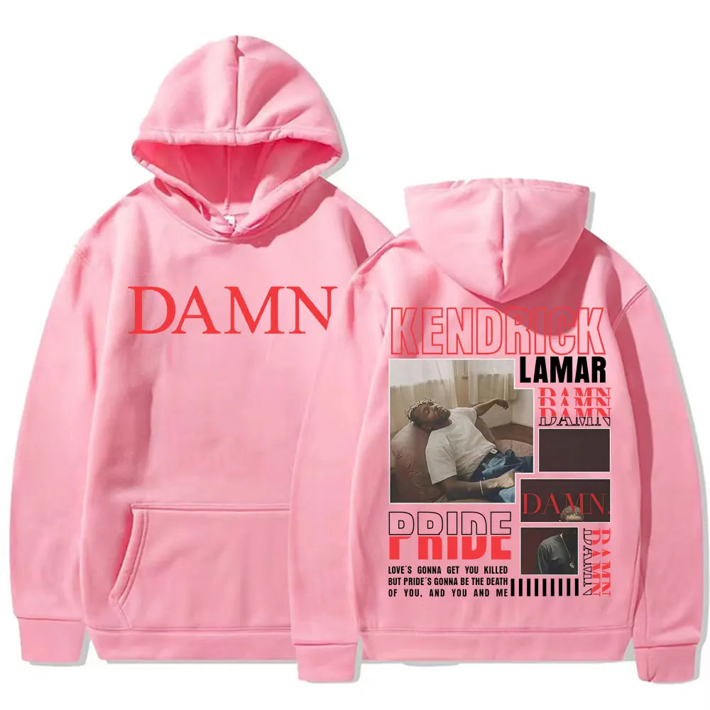 Kendrick Lamar Damn Album Cover Print Hoodies