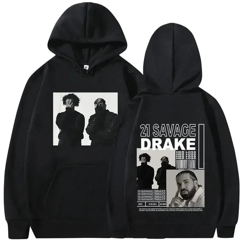 Rapper Drake Music Album Cover Graphic Y2k hoodie