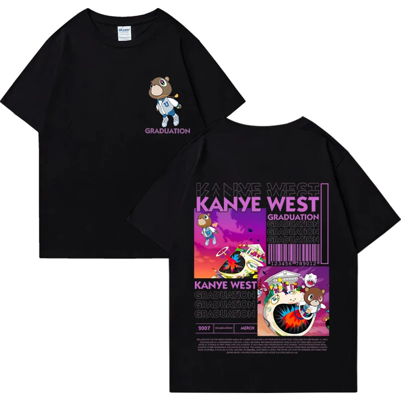 Kanye West Graduation Bear Double Sided Printed T shirt