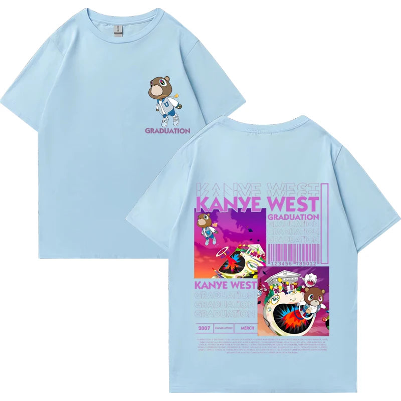 Kanye West Graduation Bear Double Sided Printed T shirt