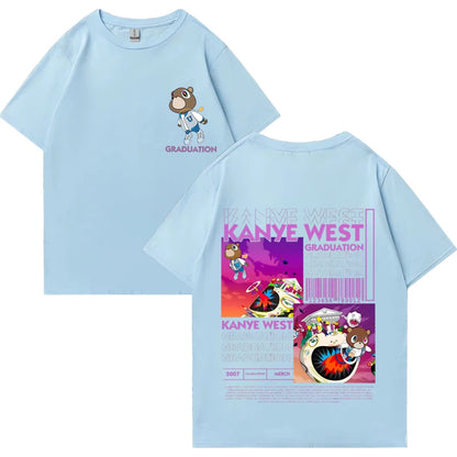 Kanye West Graduation Bear Double Sided Printed T shirt