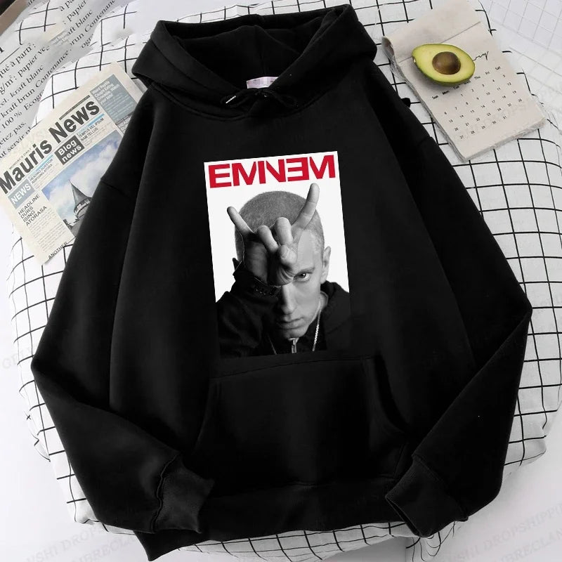 Eminem Print Hoodie Men