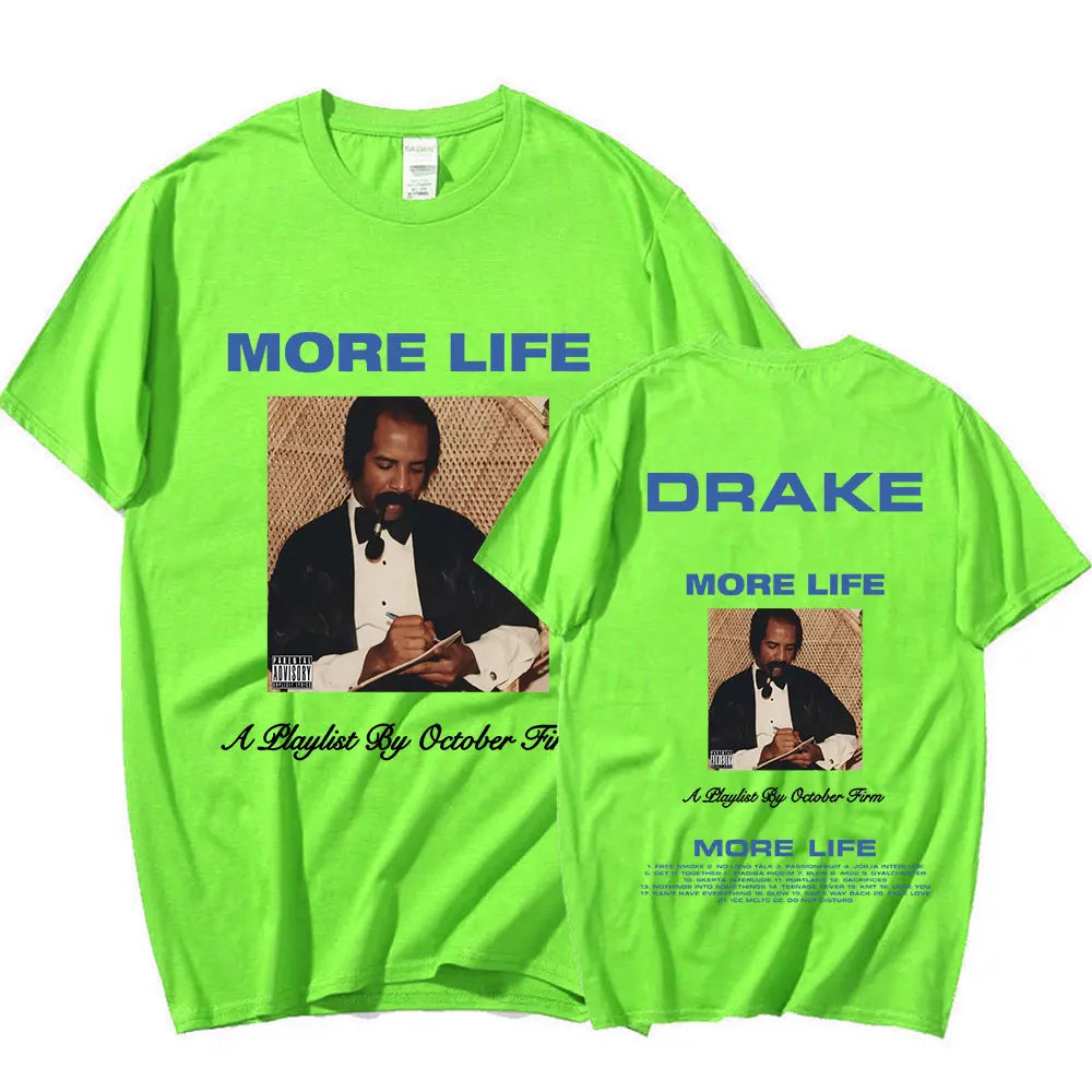 Drake T-shirt Music Album More Life Graphic T-shirt