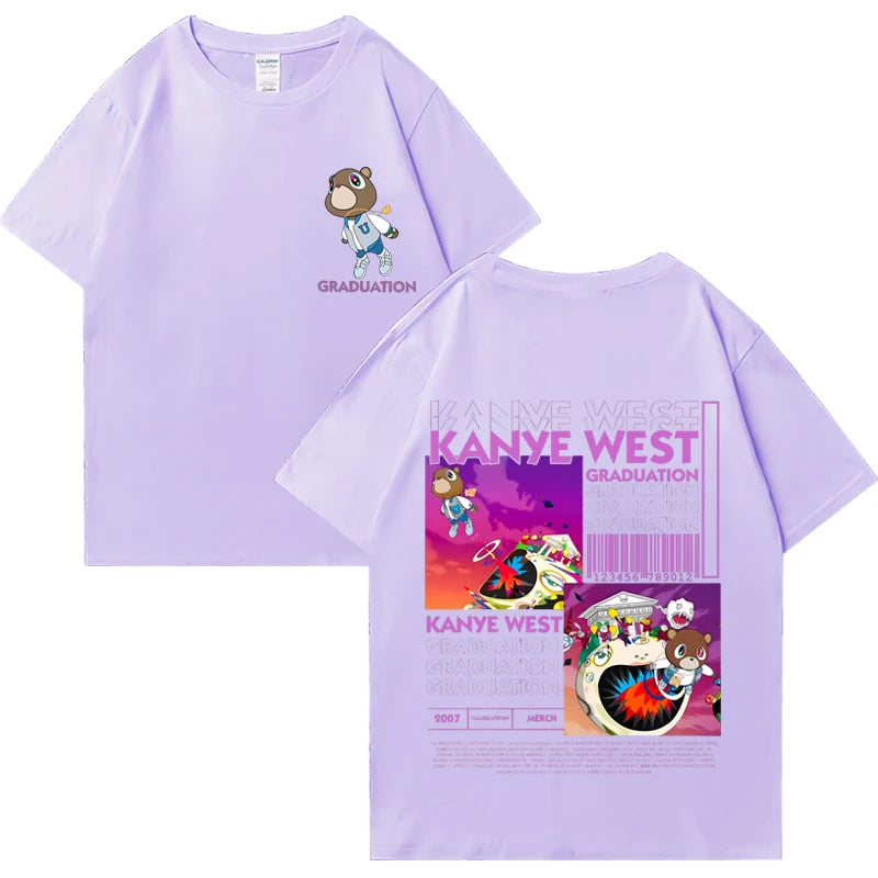Kanye West Graduation Bear Double Sided Printed T shirt