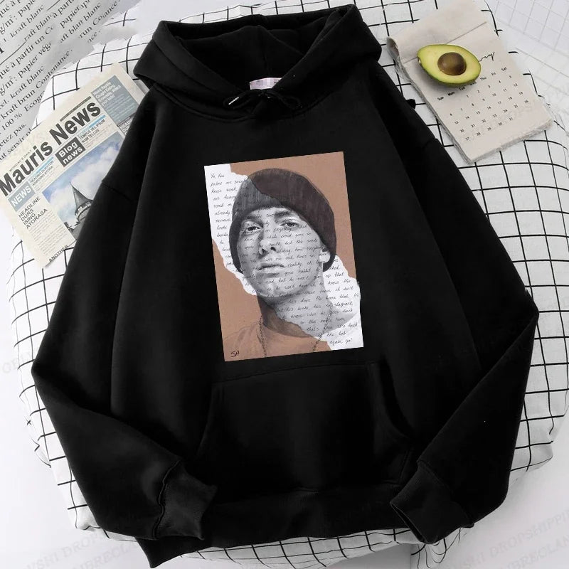 Eminem Print Hoodie Men