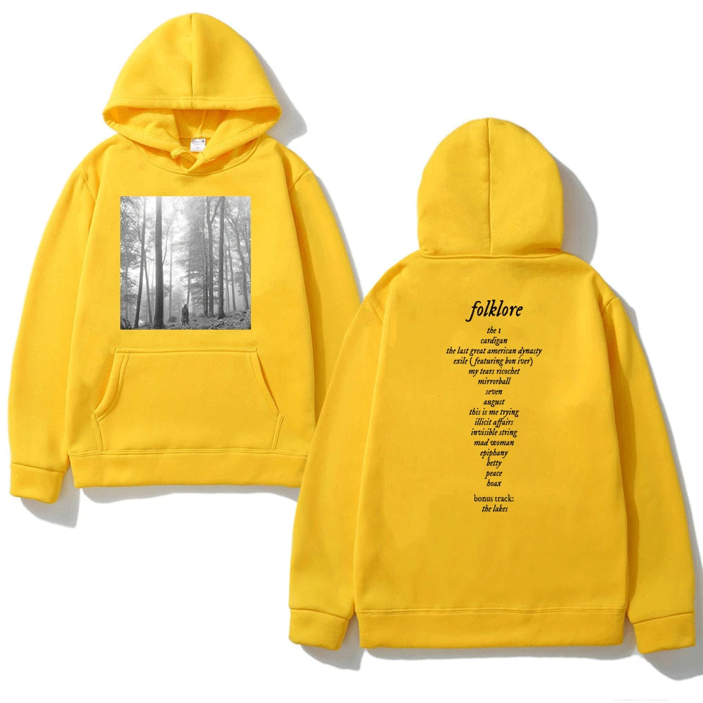 Taylor Music Album Folklore Print Hoodie
