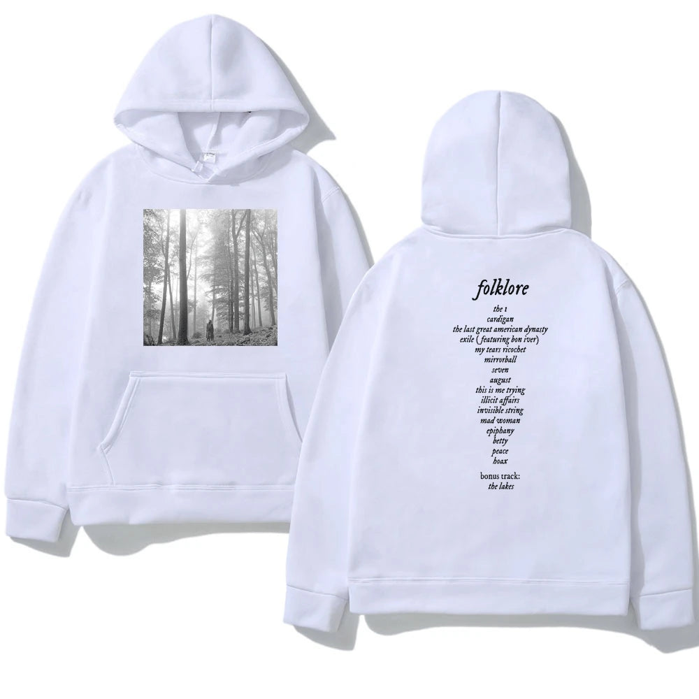 Taylor Music Album Folklore Print Hoodie