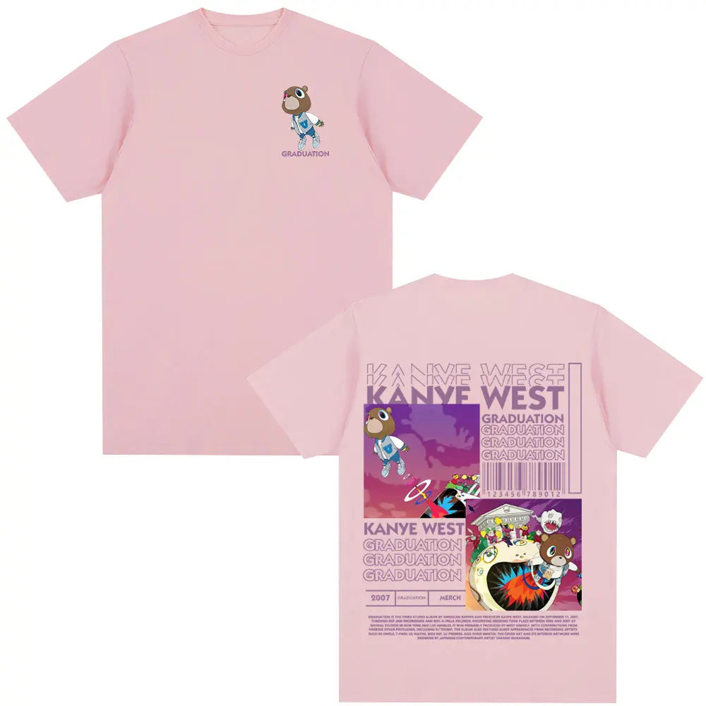 Kanye West Graduation Bear Print T Shirt